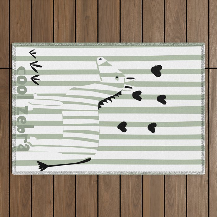 Cool zebra Outdoor Rug Gallery Image 1