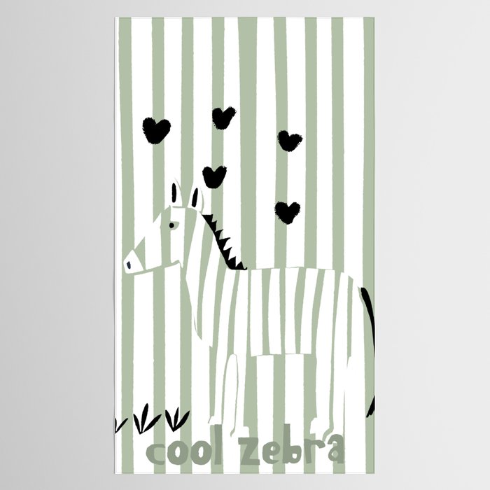 Cool zebra Tablecloth Gallery Image 2
