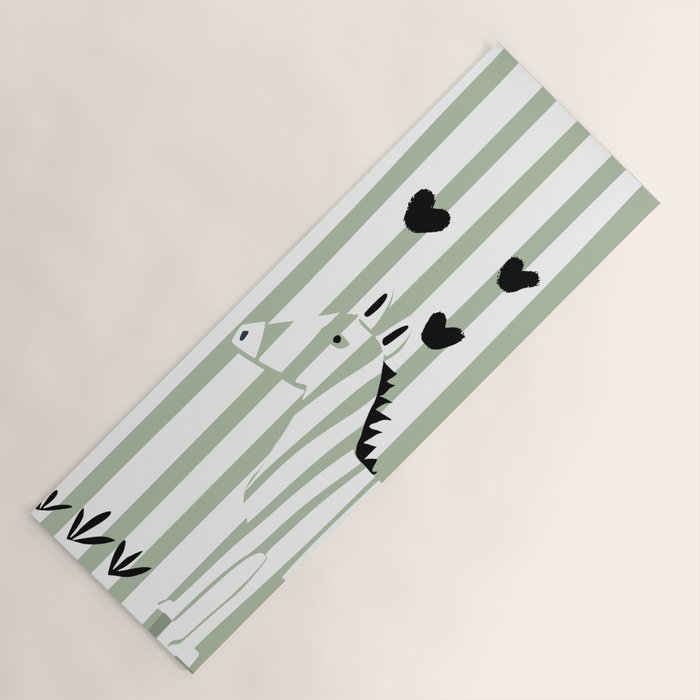 Cool zebra Yoga Mat Gallery Image 1