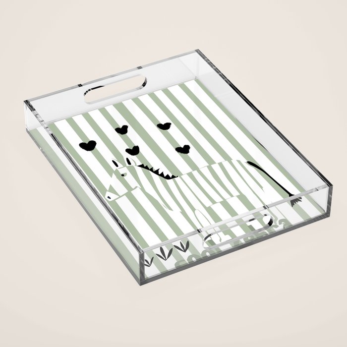 Cool zebra Acrylic Tray Gallery Image 1