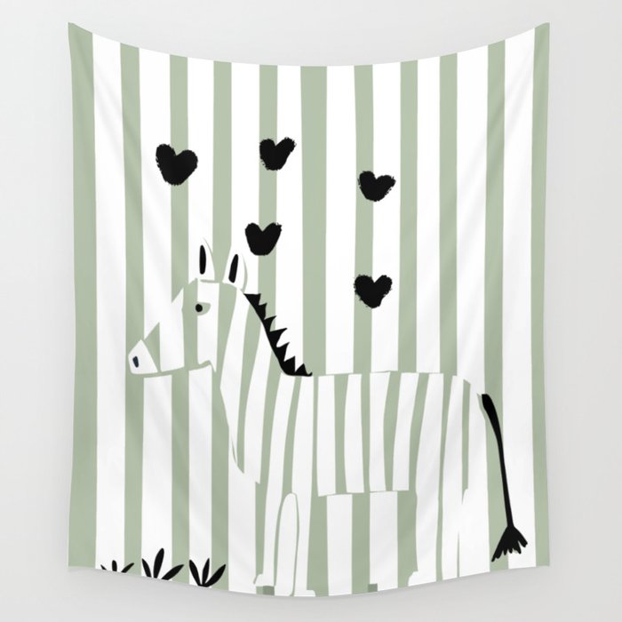 Cool zebra Wall Tapestry Gallery Image 4
