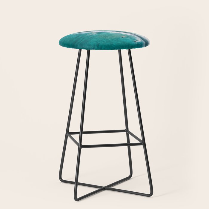 Surfers at Shore - Aerial Beach Photography Stool Gallery Image 1