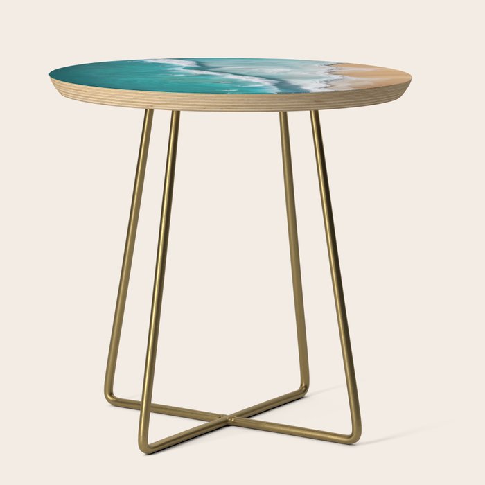 Surfers at Shore - Aerial Beach Photography Side Table Gallery Image 1