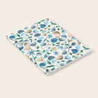 Colorful Blue Floral Pattern Notebook Gallery Image 2