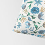 Colorful Blue Floral Pattern Pillow Sham Gallery Image 4