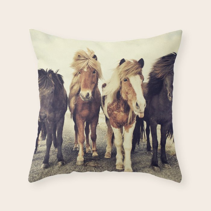 Horses Throw Pillow Gallery Image 6