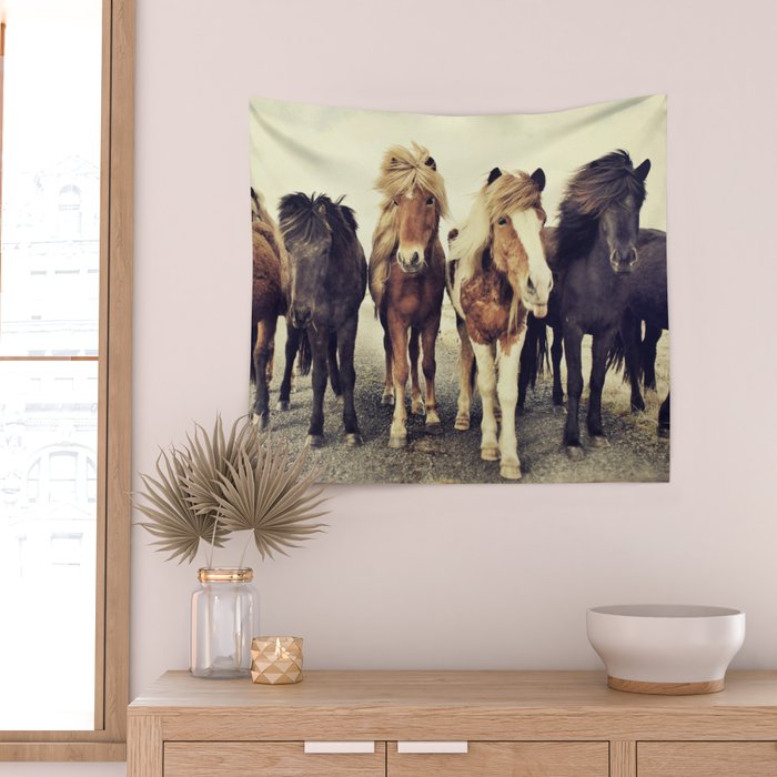 Horses Wall Tapestry Gallery Image 2