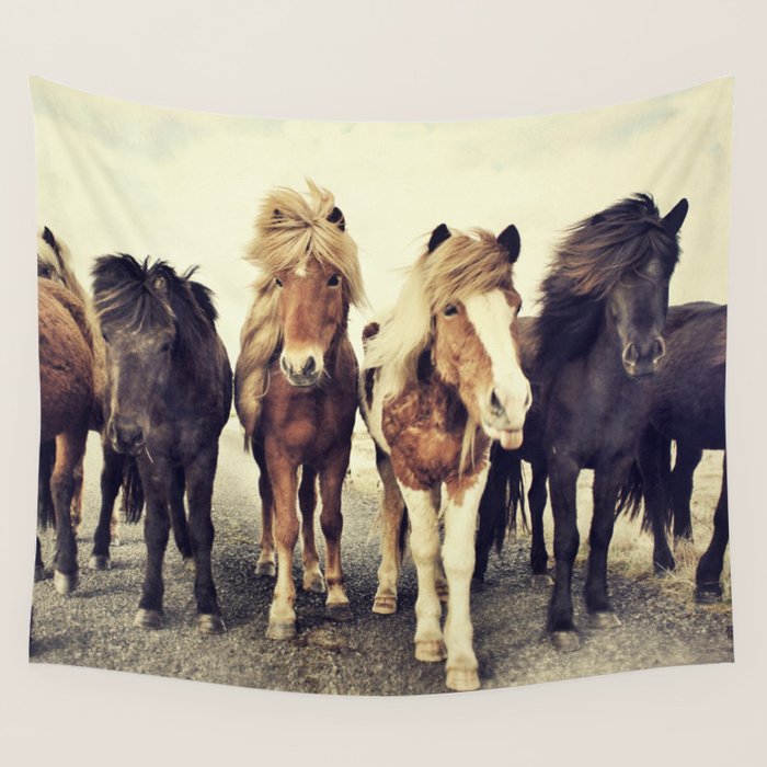 Horses Wall Tapestry Gallery Image 1