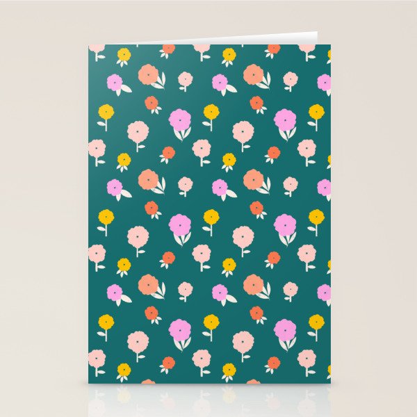 Holiday Blooms Pattern Stationery Card Gallery Image 1