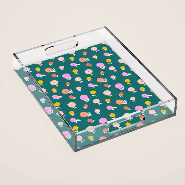 Holiday Blooms Pattern Acrylic Tray Gallery Image 1