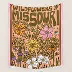 Missouri Wildflowers Wall Tapestry Gallery Image 4