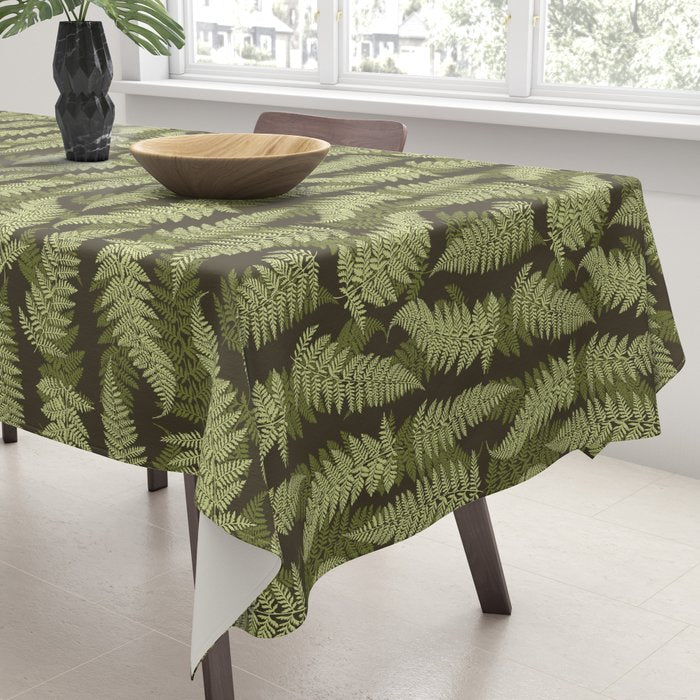 Forest Ferns - Woodland Green Tablecloth Gallery Image 3