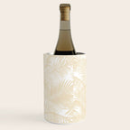 Modern tropical elegant ivory palm tree pattern Wine Chiller Gallery Image 3