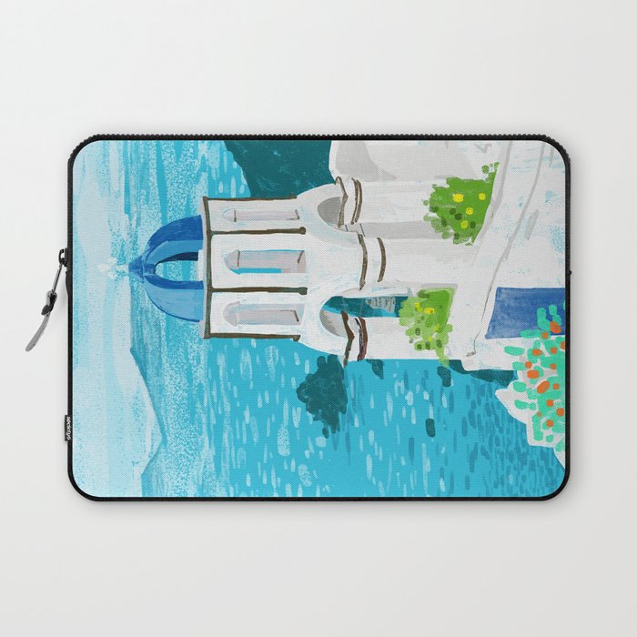 Greek Landscape #painting #travel #greece Laptop Sleeve Gallery Image 1
