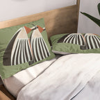 Striped Bird Pair Pillow Sham Gallery Image 2