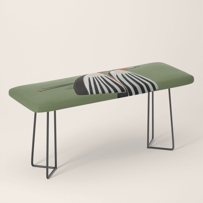 Striped Bird Pair Bench Gallery Image 1