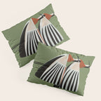 Striped Bird Pair Pillow Sham Gallery Image 3