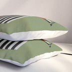 Striped Bird Pair Pillow Sham Gallery Image 3