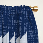 Southwestern Pattern 128 Indigo Blue Window Curtain Gallery Image 2