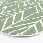 Rustic Herringbone in Sage Green Bath Mat Gallery Image 3