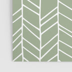 Rustic Herringbone in Sage Green Poster Gallery Image 3
