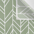 Rustic Herringbone in Sage Green Wall Tapestry Gallery Image 3