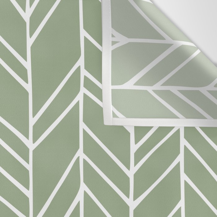 Rustic Herringbone in Sage Green Wall Tapestry Gallery Image 3