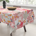 City life botanical park pearl pink Tablecloth Gallery Image 3