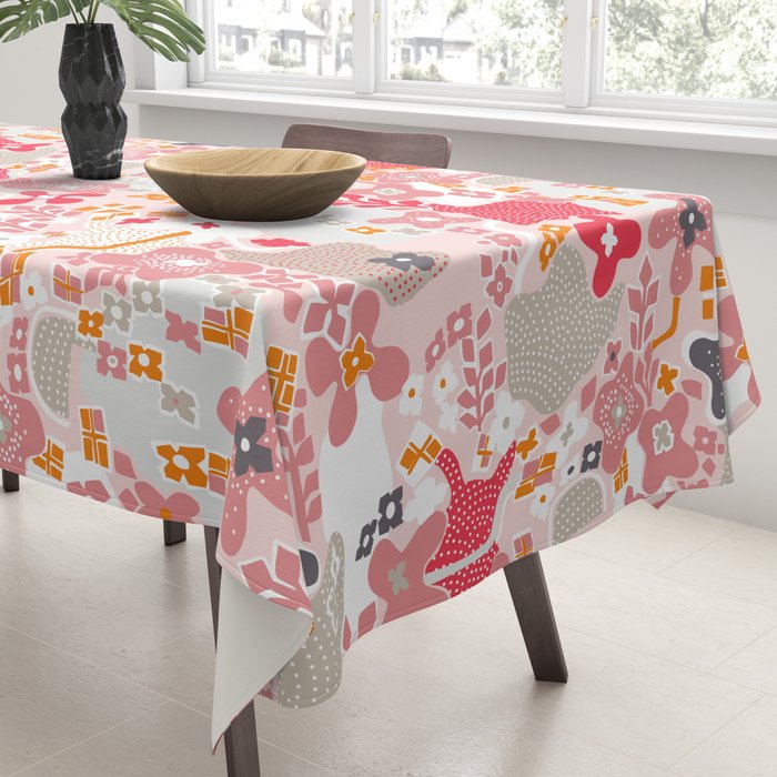 City life botanical park pearl pink Tablecloth Gallery Image 3