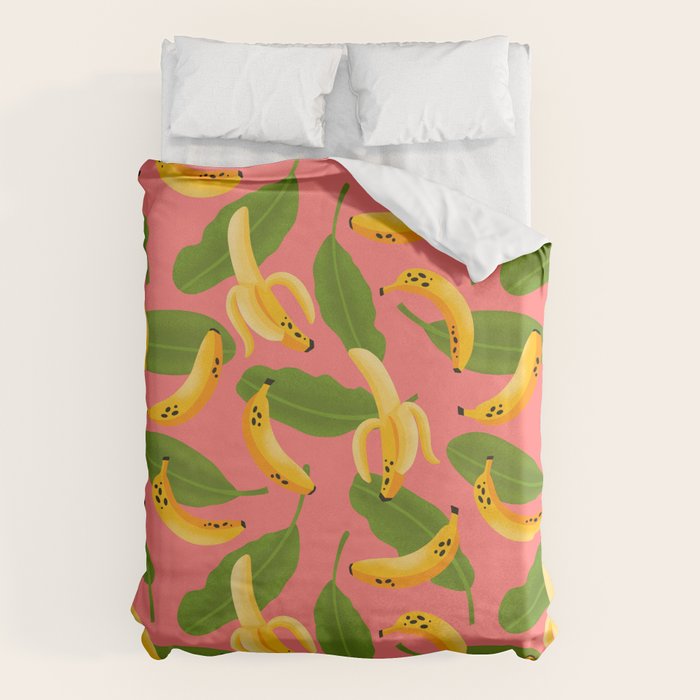 Banana Pattern on Pink Duvet Cover Gallery Image 6