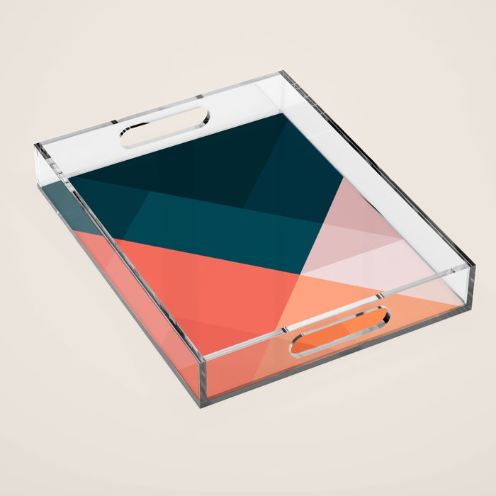 Geometric 1708 Acrylic Tray Gallery Image 1