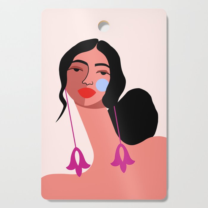 Pink Earrings Cutting Board Gallery Image 1