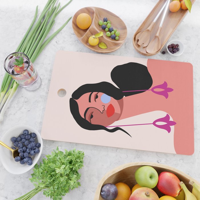Pink Earrings Cutting Board Gallery Image 2