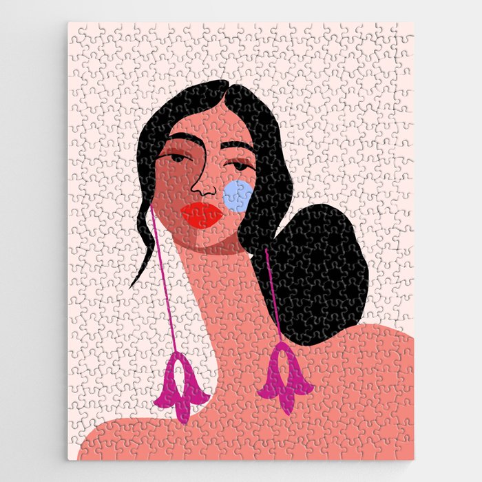 Pink Earrings Jigsaw Puzzle Gallery Image 1
