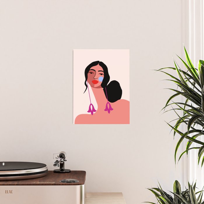 Pink Earrings Poster Gallery Image 2
