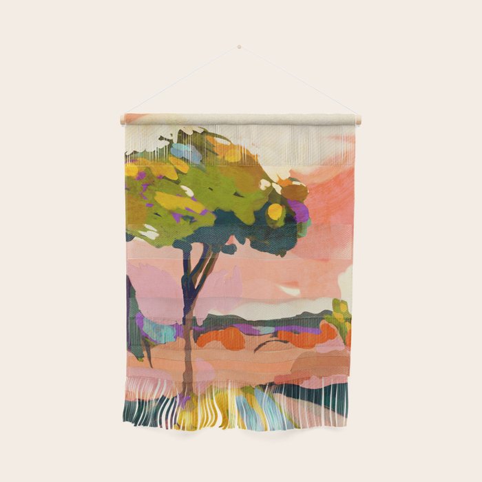 sundown with tree landscape Wall Hanging Gallery Image 1
