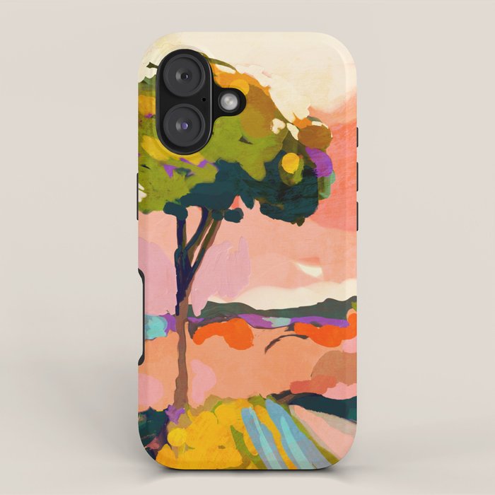 sundown with tree landscape iPhone Case Gallery Image 1