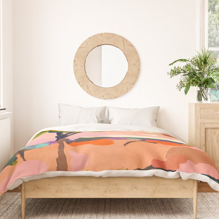 sundown with tree landscape Duvet Cover Gallery Image 3