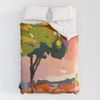 sundown with tree landscape Comforter Gallery Image 6