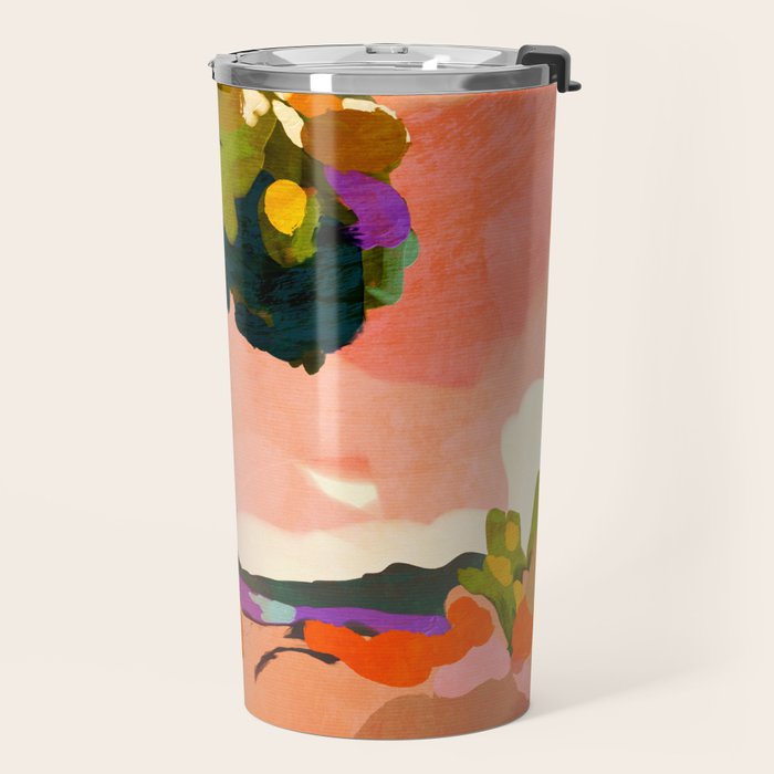 sundown with tree landscape Travel Mug Gallery Image 2