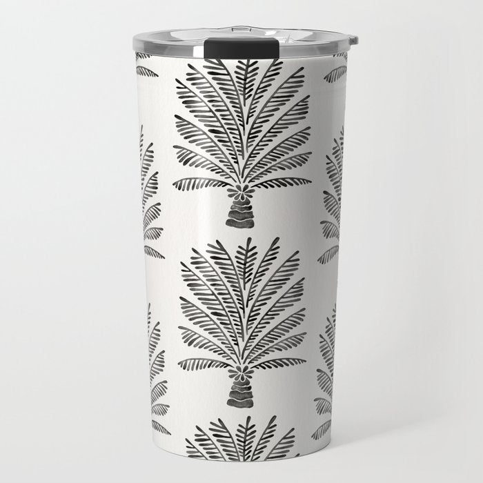 Palm Tree - Black Travel Mug Gallery Image 1