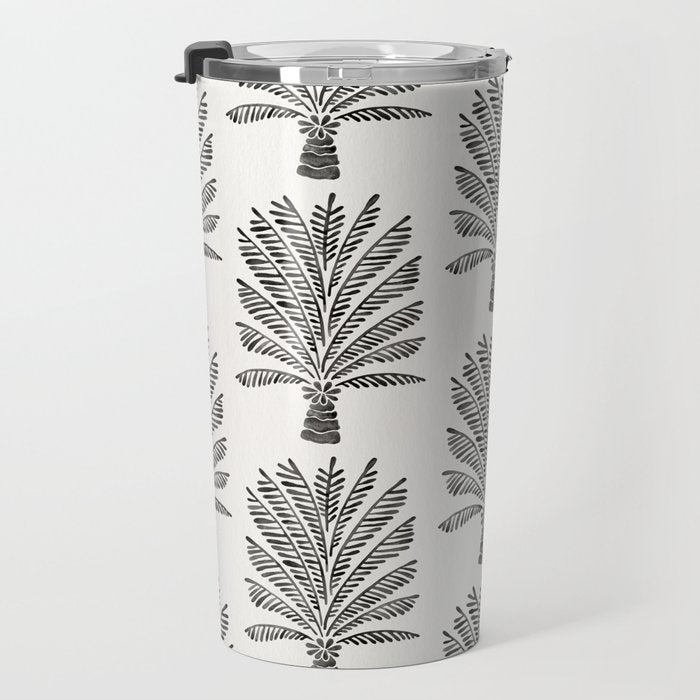 Palm Tree - Black Travel Mug Gallery Image 3