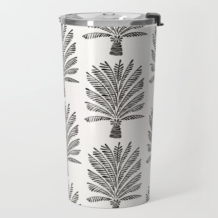 Palm Tree - Black Travel Mug Gallery Image 2
