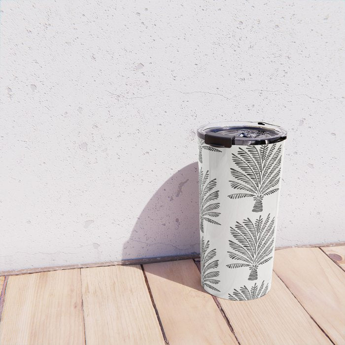 Palm Tree - Black Travel Mug Gallery Image 4