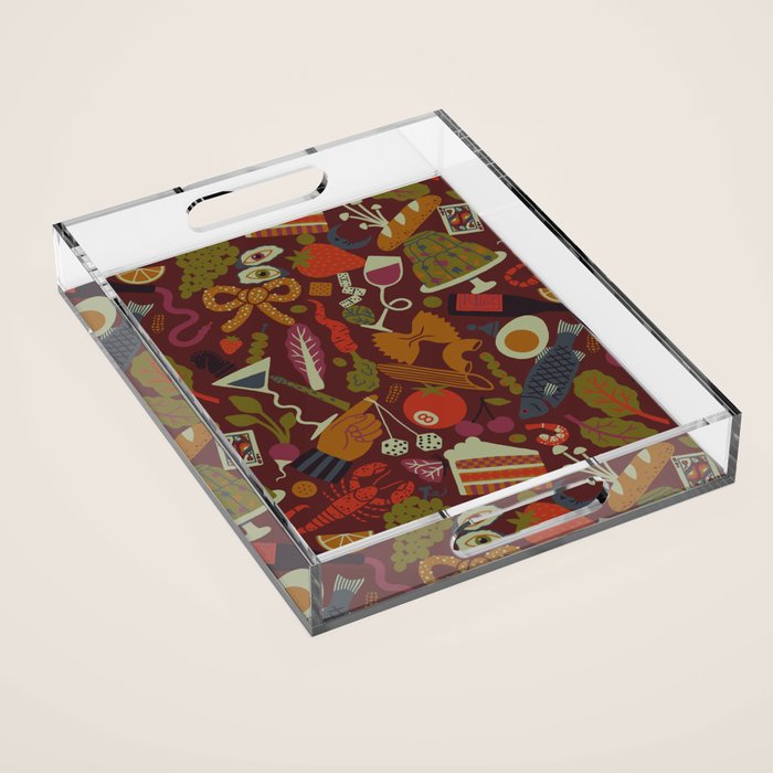 Surreal Dinner Party Acrylic Tray Gallery Image 1