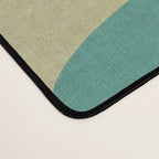 Playful Bauhaus geometric shapes on turquoise Desk Mat Gallery Image 4