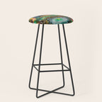 To Cover the Earth with a New Dew, Northern Lights fantastical landscape painting by Robert Matta Stool Gallery Image 1