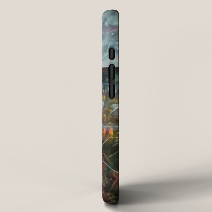 To Cover the Earth with a New Dew, Northern Lights fantastical landscape painting by Robert Matta iPhone Case Gallery Image 2