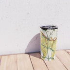 Vintage Yellow Moth with Wildflowers Natural History Insect Design Travel Mug Gallery Image 4