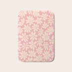 Retro Floral - Pink and Cream Bath Mat Gallery Image 1